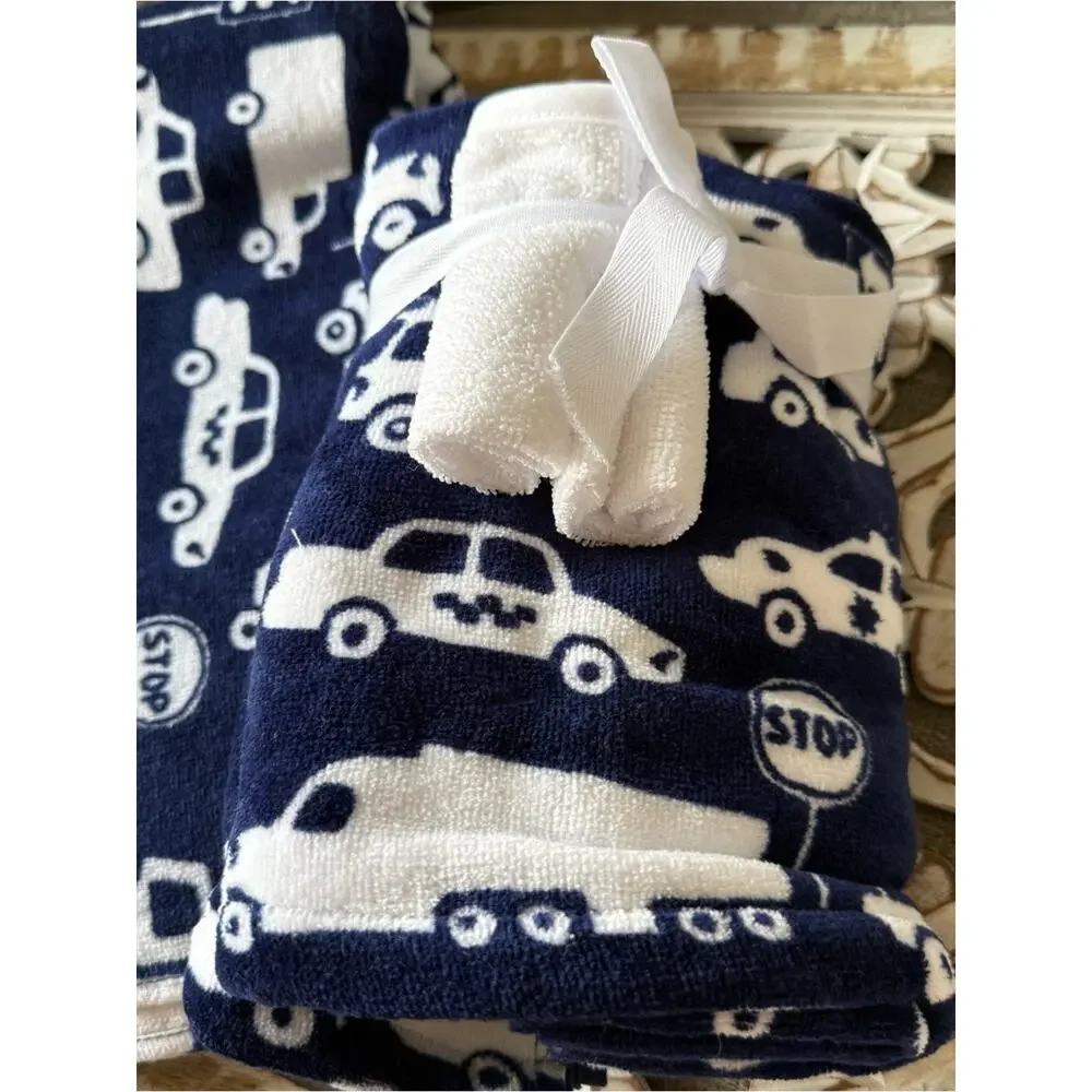Deborah Connolly Police Cars Trucks Cars Bath Hand Washcloth Towels NEW